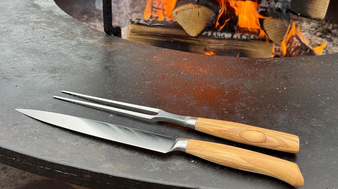 Wok carving set fitting perfectly with BBQs